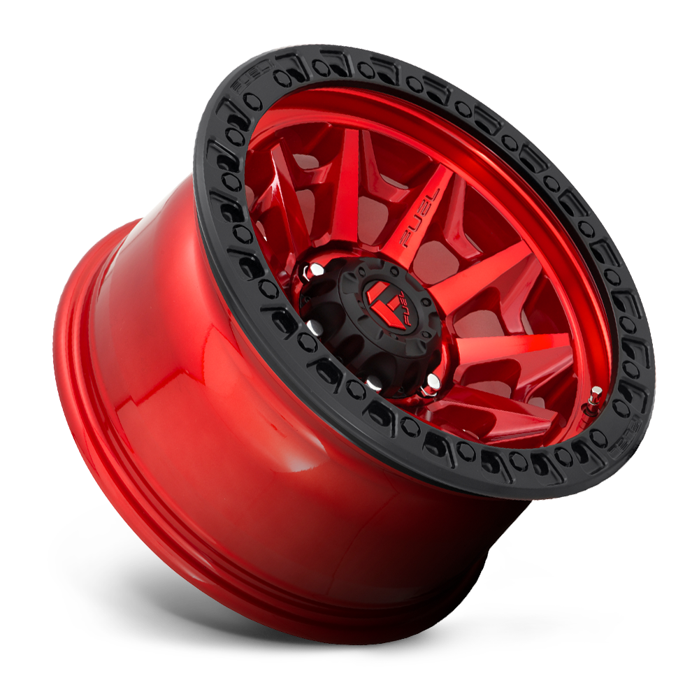 20" Fuel 1PC D695 Covert 20x9 5x5 1mm Wheel Candy Red Black Bead Ring Truck Rim
