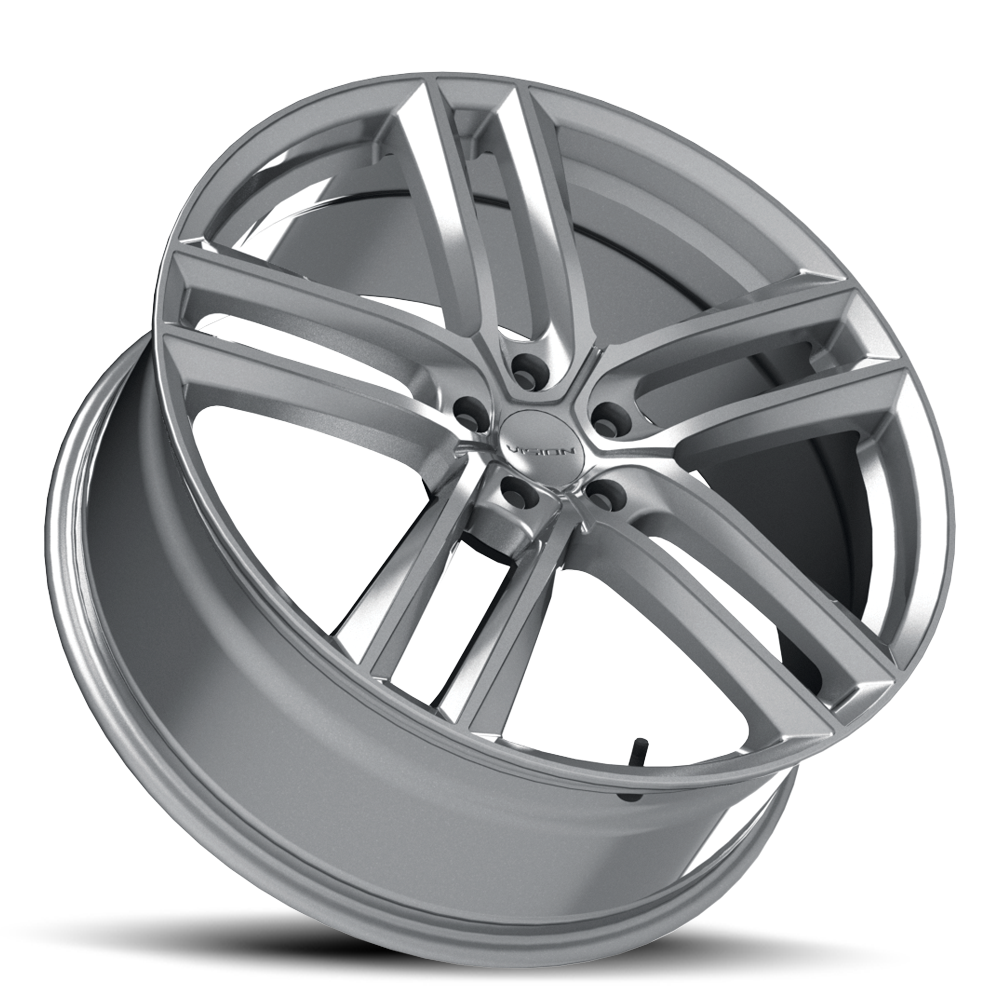 19" Vision 475 Clutch Hyper Silver 19x8.5 Wheel 5x4.5 (5x114.3) 35mm Rim