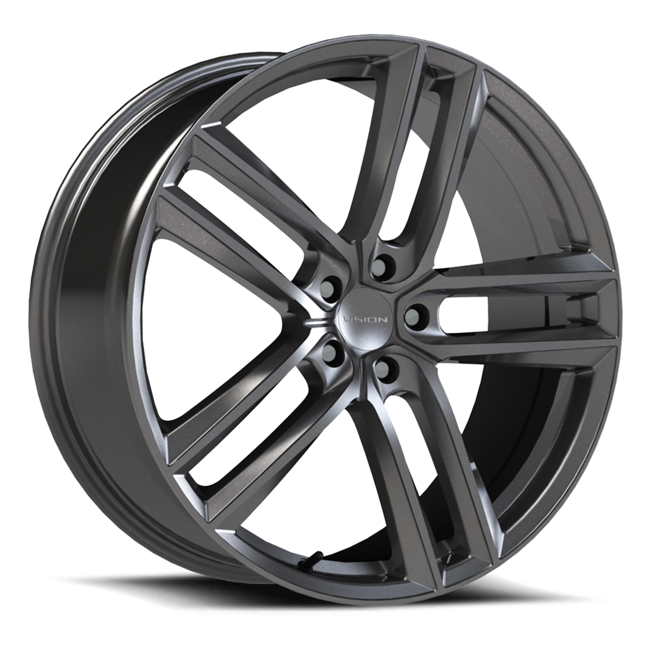 Set 4 19" Vision 475 Clutch Gunmetal 19x8.5 Wheels 5x4.5 (5x114.3) 35mm Rims