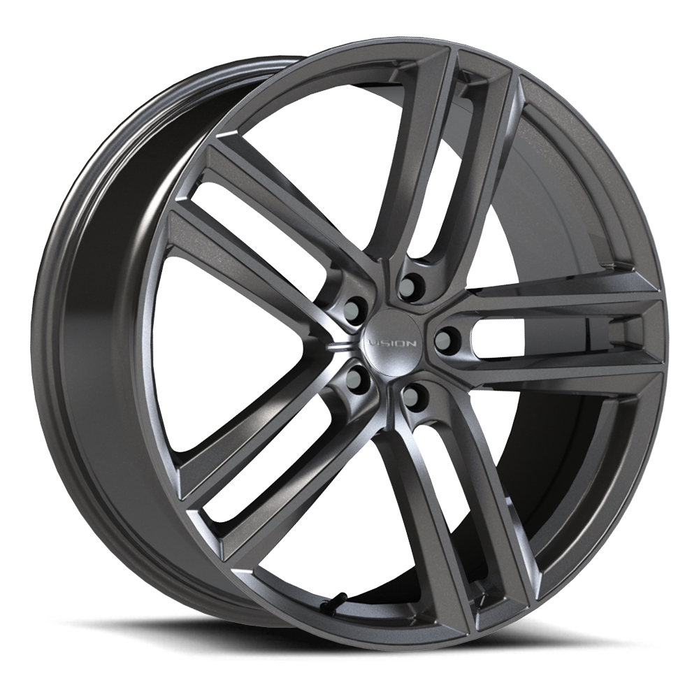 Set 4 19" Vision 475 Clutch Gunmetal 19x8.5 Wheels 5x4.25 (5x108) 42mm Rims