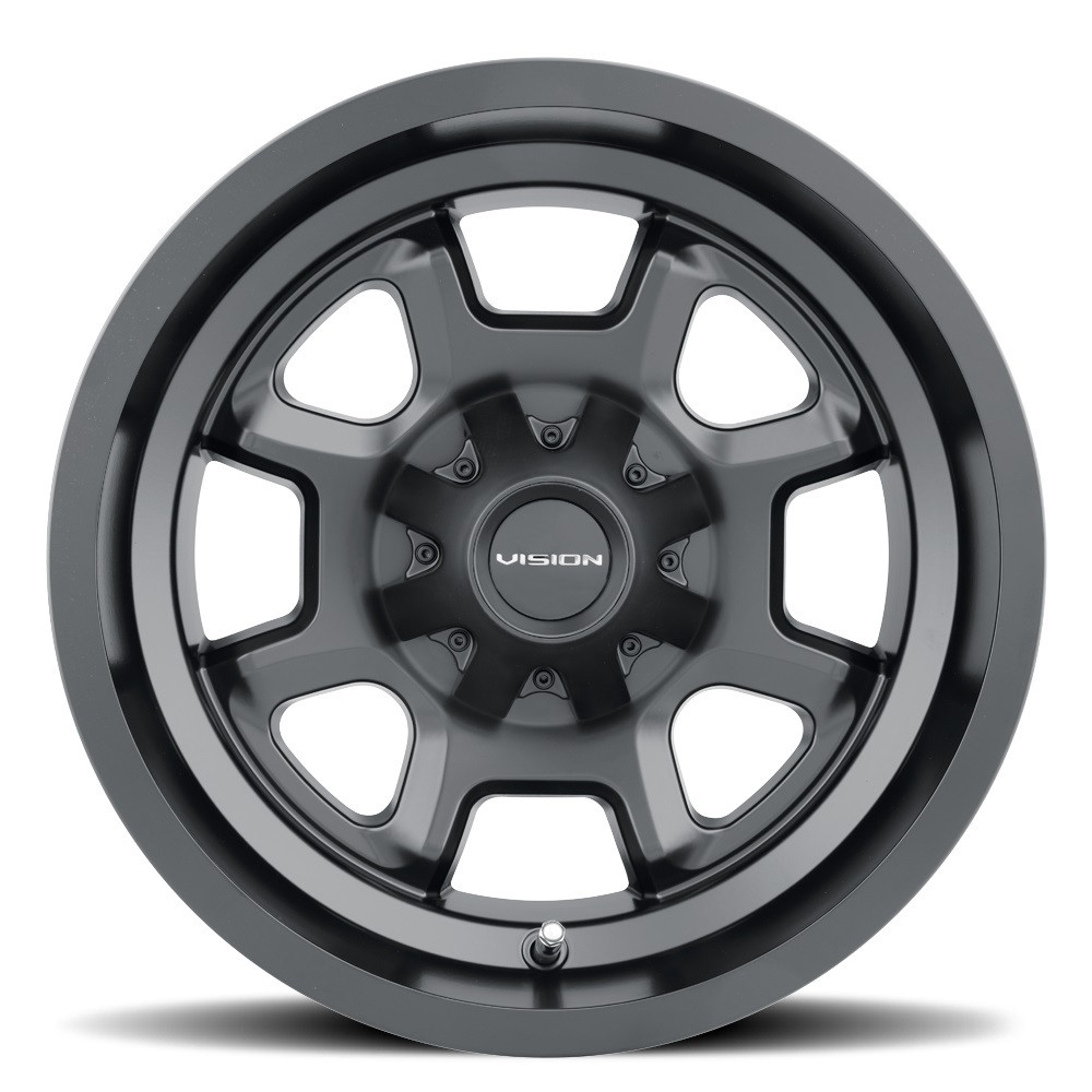 14" Vision ATV 415 Bomb Matte Black 14x7 Wheel 4x136 38.1mm Rim