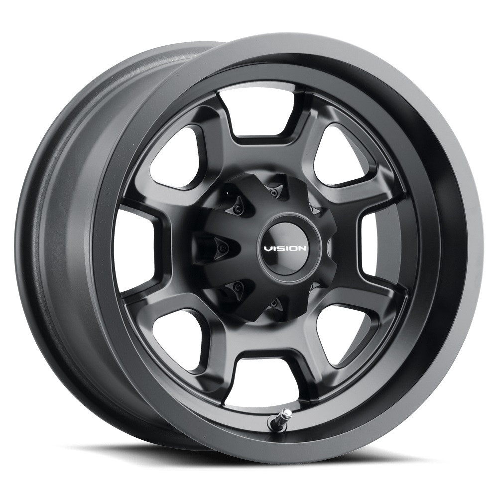 14" Vision ATV 415 Bomb Matte Black 14x7 Wheel 4x115 2.5mm Rim