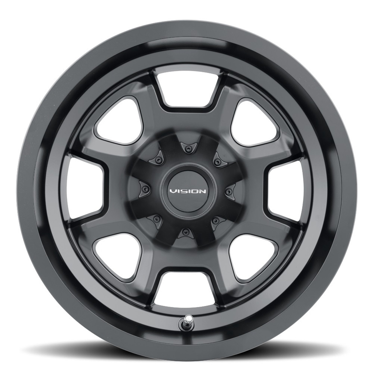 Set 4 14" Vision ATV 415 Bomb Matte Black 14x7 Wheels 4x115 2.5mm Rims
