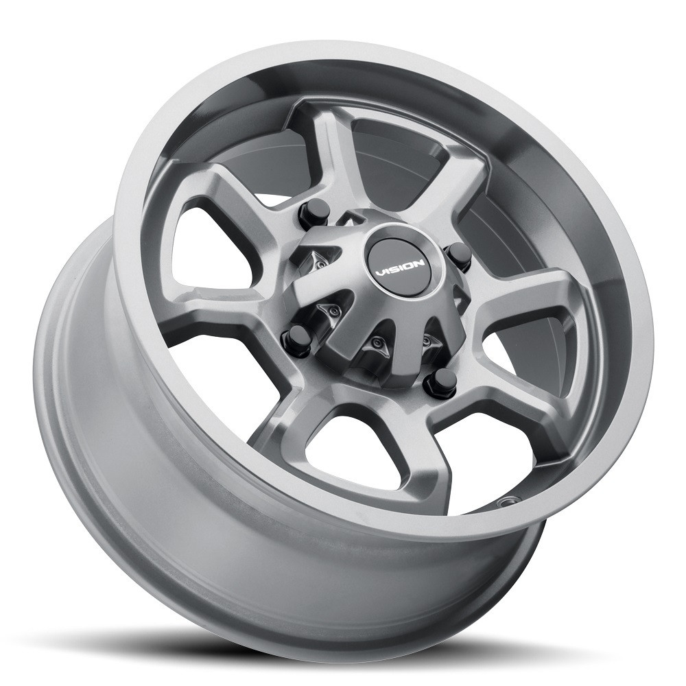 12" Vision ATV 415 Bomb Gunmetal 12x7 Wheel 4x110 2.5mm Rim