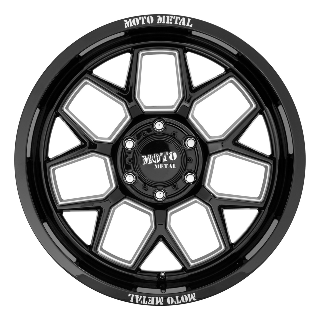 Moto Metal MO803 Banshee 20x10 5x5.0 Gloss Black Milled Wheel 20" -18mm Rim