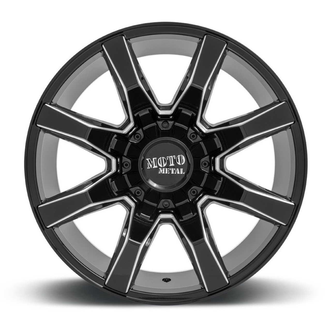 Moto Metal MO804 Spider 22x10 6x135 6x5.5 Gloss Black Milled Wheel 22" -18mm Rim