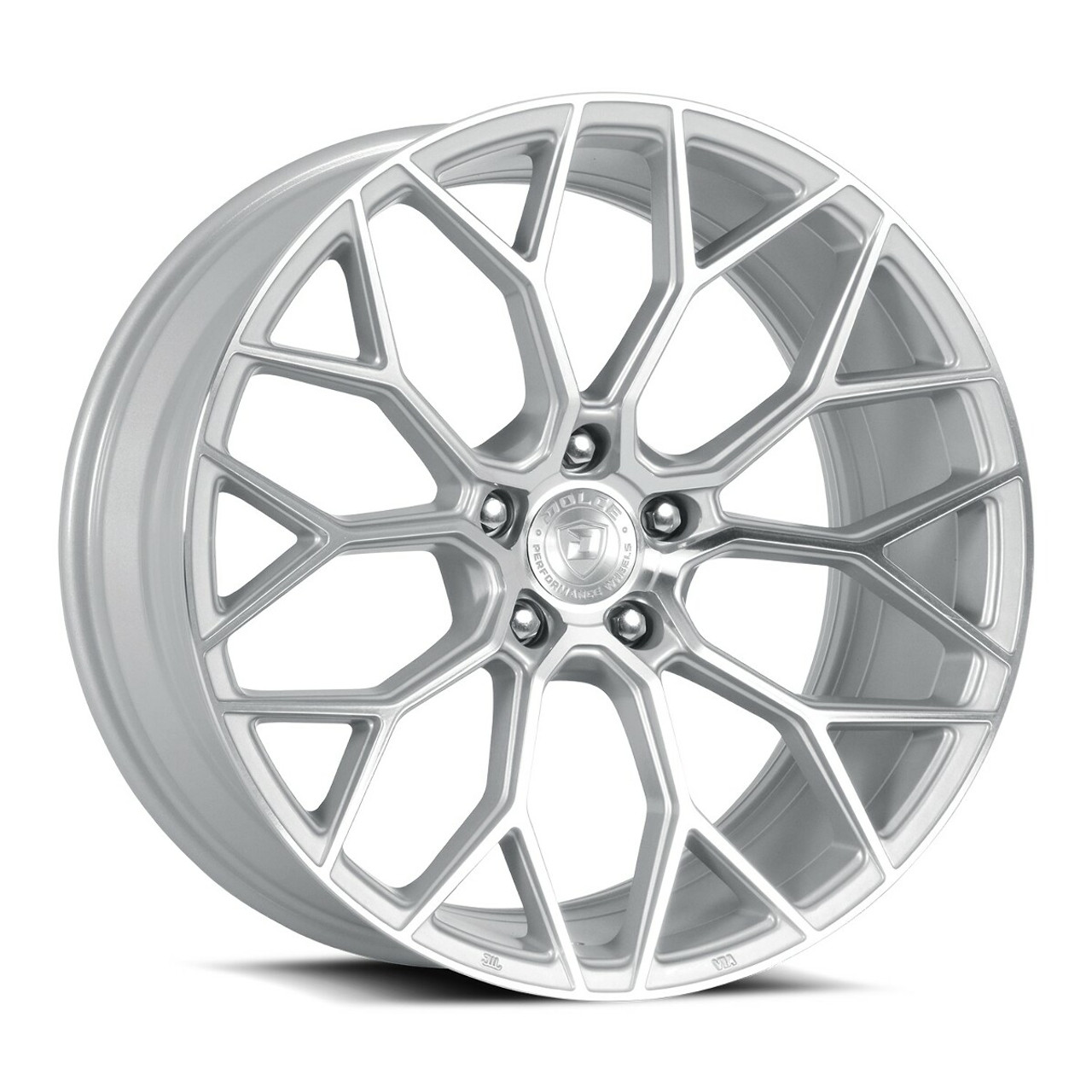 Set 4 19" Dolce Performance Pista 19x8.5 5x4.5 35mm Gloss Silver Machined Wheels