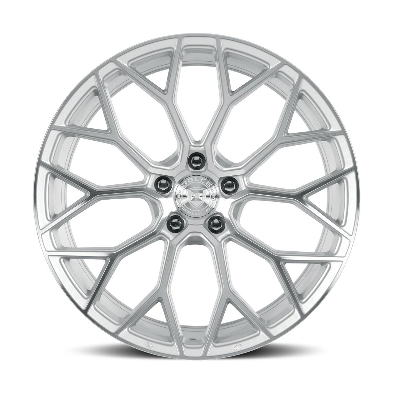 Set 4 19" Dolce Performance Pista 19x8.5 5x4.5 35mm Gloss Silver Machined Wheels