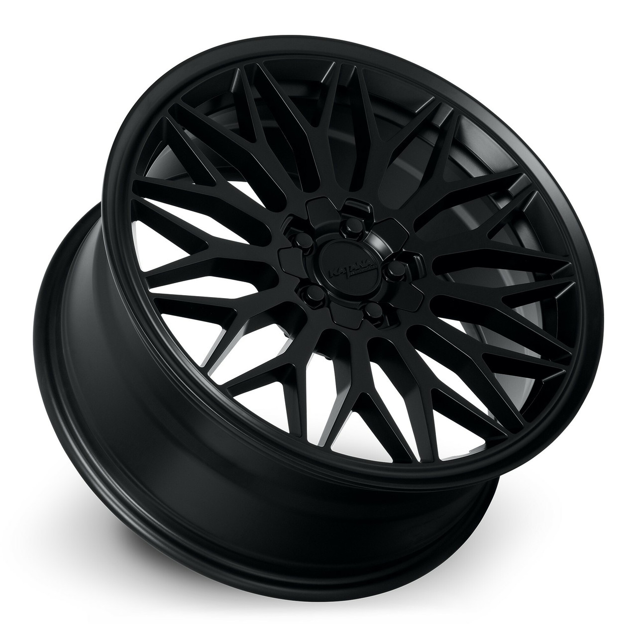 Set 4 17" Katana Wheels KR05 17x7.5 5x100 5x4.5 40mm Matte Black Racing Rims