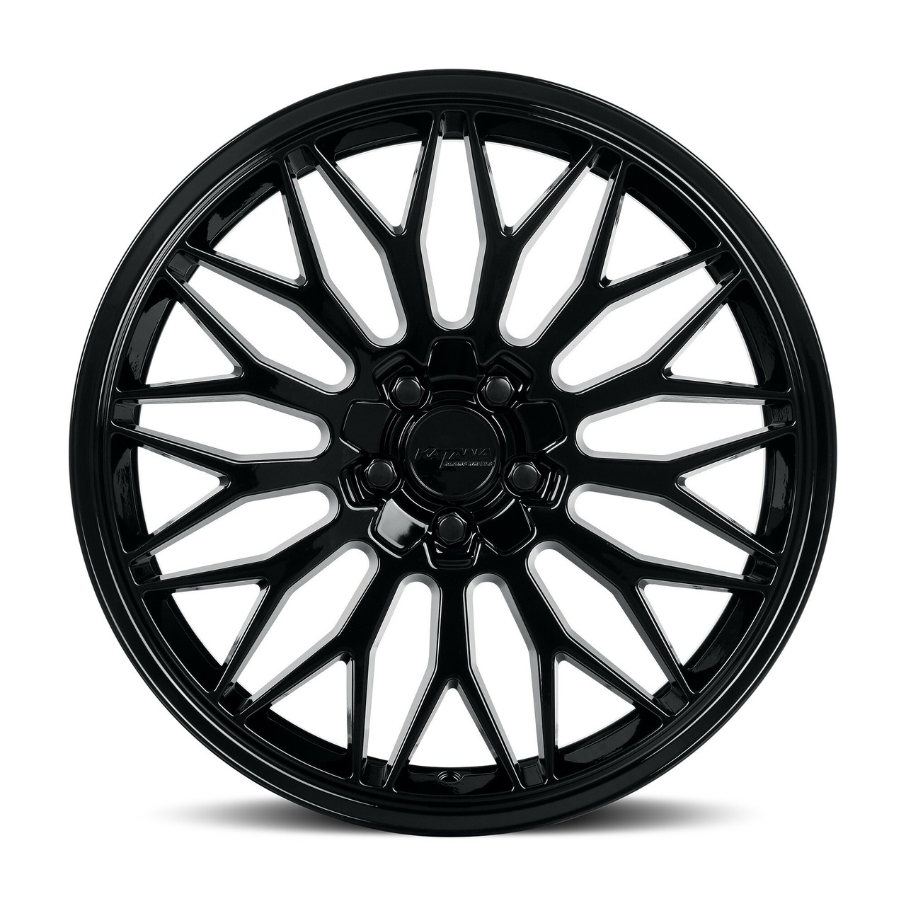 Set 4 17" Katana Wheels KR05  17x7.5 5x100 5x4.5 40mm Glossy Black Racing Rims