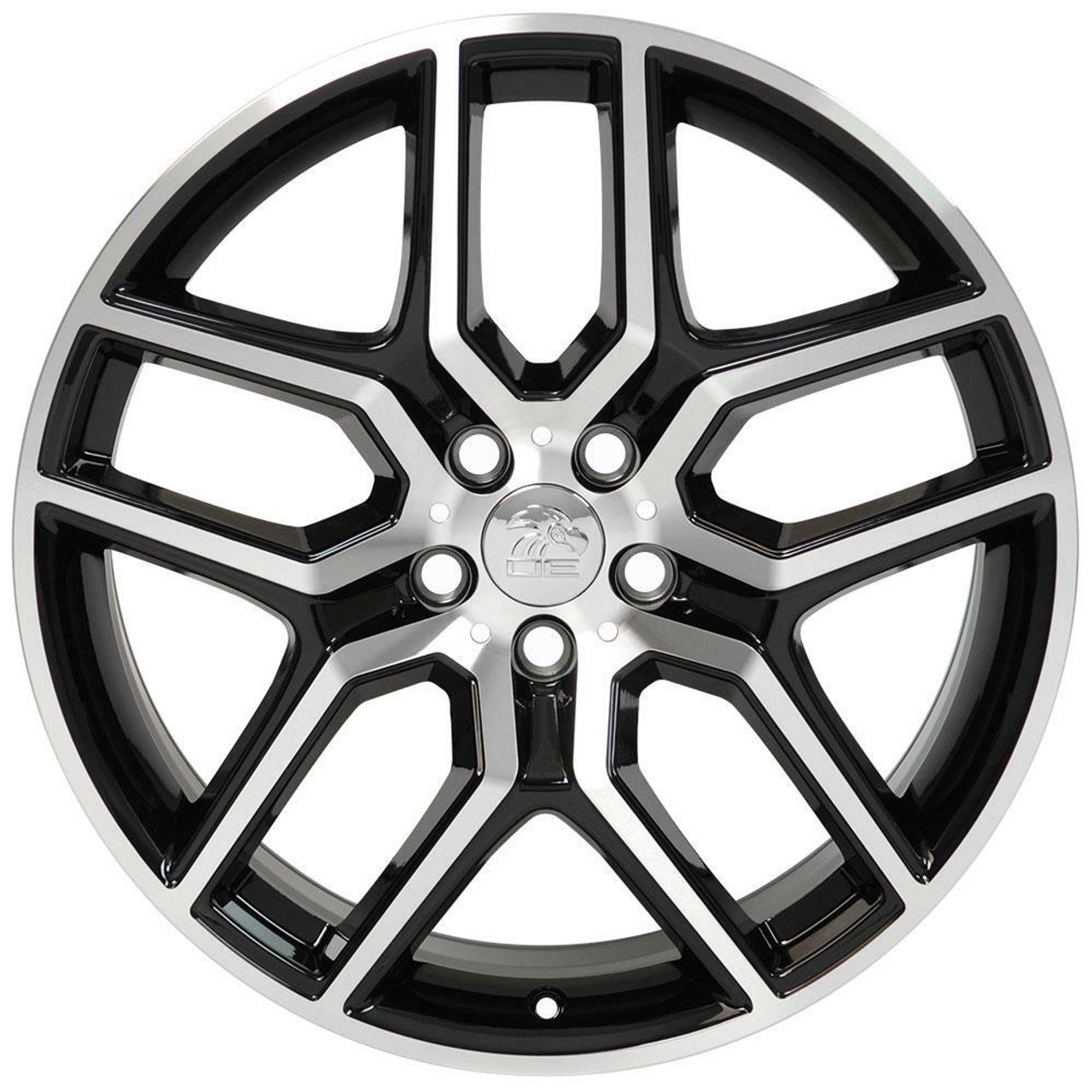 20" OE Wheels FR73 Black Machined 20x9 Wheel 5x4.5 44mm For Ford Explorer Rim