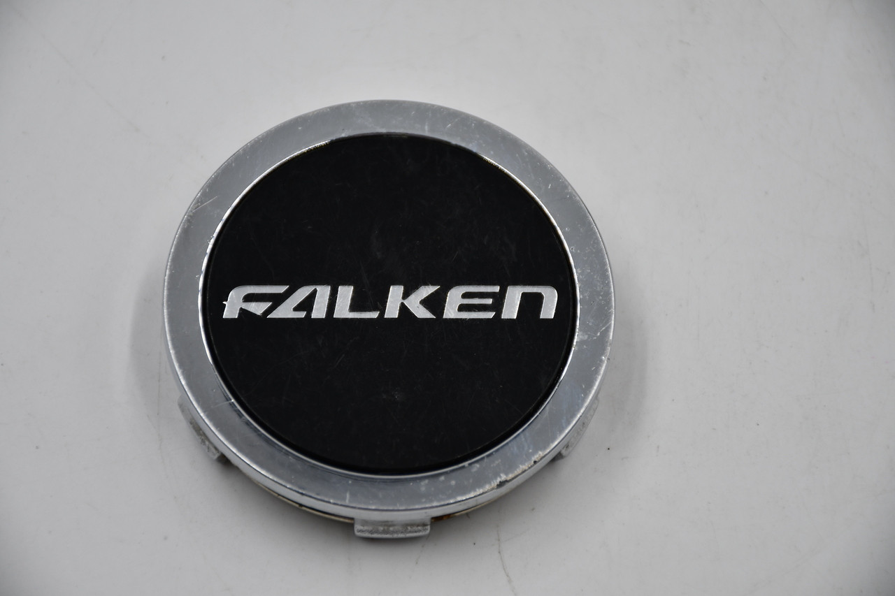 Falken Chrome/Gloss Black Wheel Center Cap Hub Cap MCS69NA03 2.625" Snap in