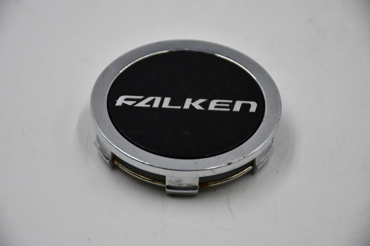 Falken Chrome/Gloss Black Wheel Center Cap Hub Cap MCS69NA03 2.625" Snap in