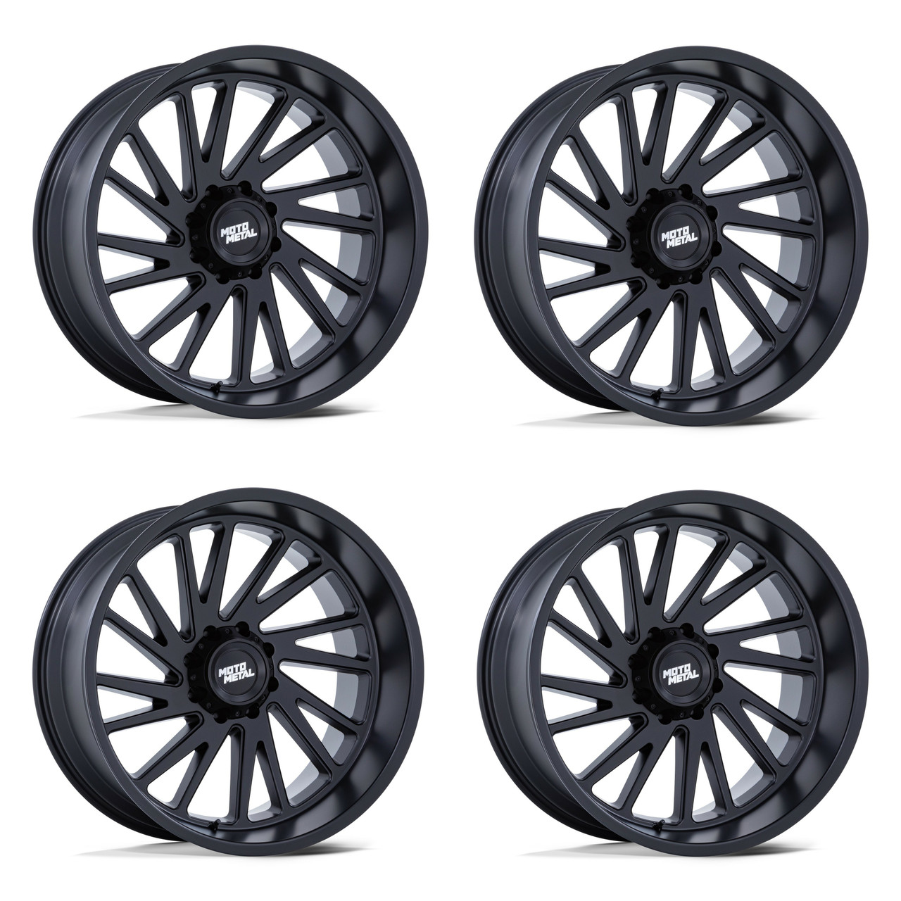 Set 4 Moto Metal MO811 Combat 22x12 6x5.5 Matte Black Wheels 22" -44mm Rims