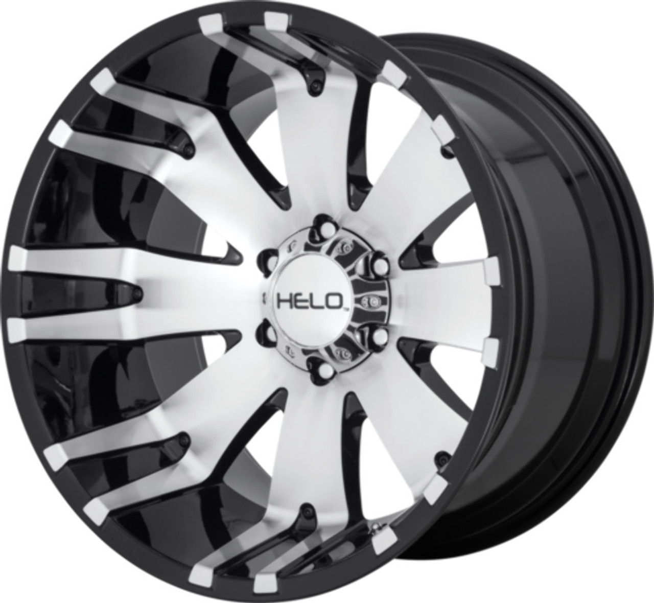 Helo HE917 20x10 5x5.0 Gloss Black Machined Wheel 20" -18mm Rim
