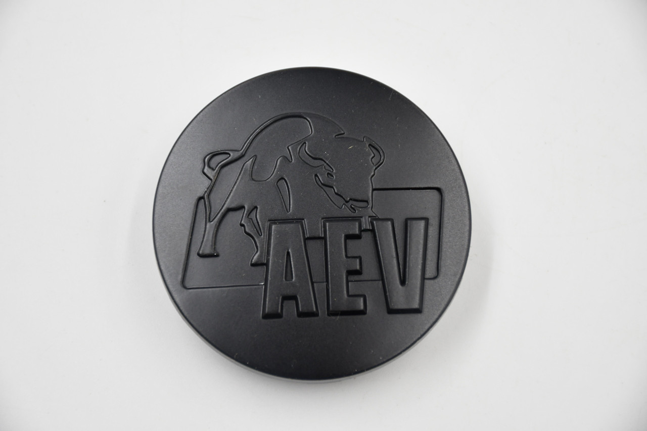 AEV Matte Black Wheel Center Cap Hub Cap C-411-1 2.125" Snap in