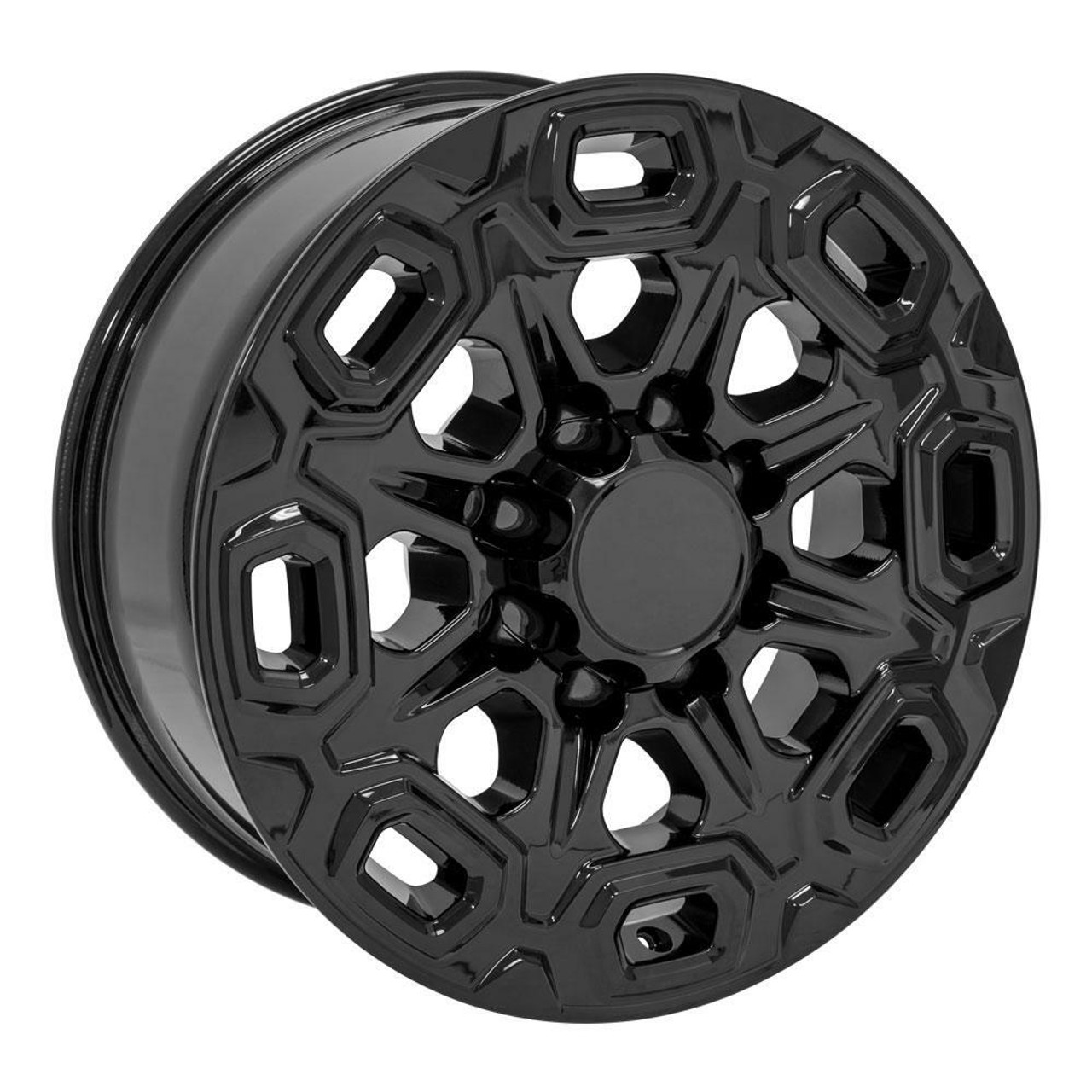 20" OE Wheels CV64B Gloss Black 20x8.5 Wheel 8x180 47mm For Chevy Silverado Rim