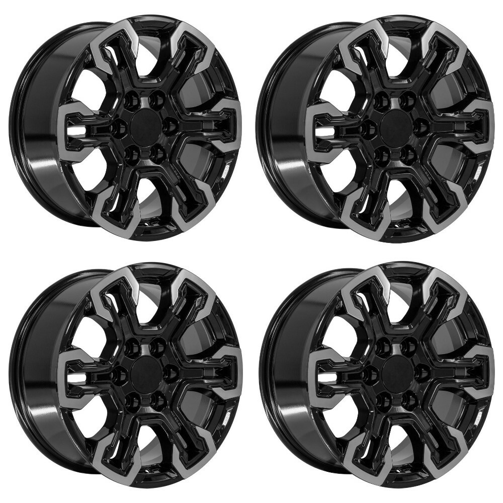 Set 4 20" OE Wheels CV65 Gloss Black Machined 20x9 Wheels 6x5.5 26mm Replica Rim