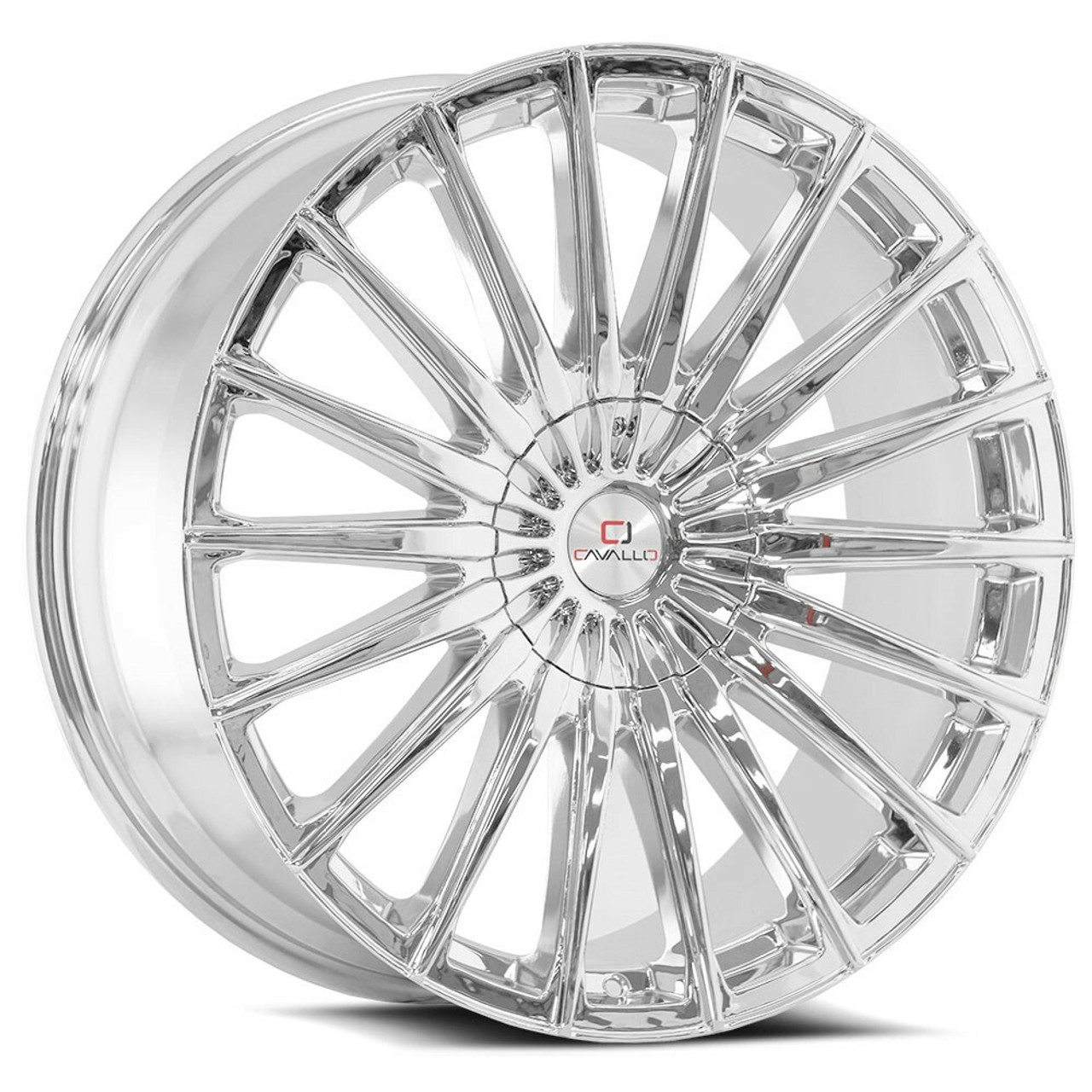 22" Cavallo CLV-34 Nano Chrome 22x9.5 Wheel 6x135 6x5.5 25mm Rim