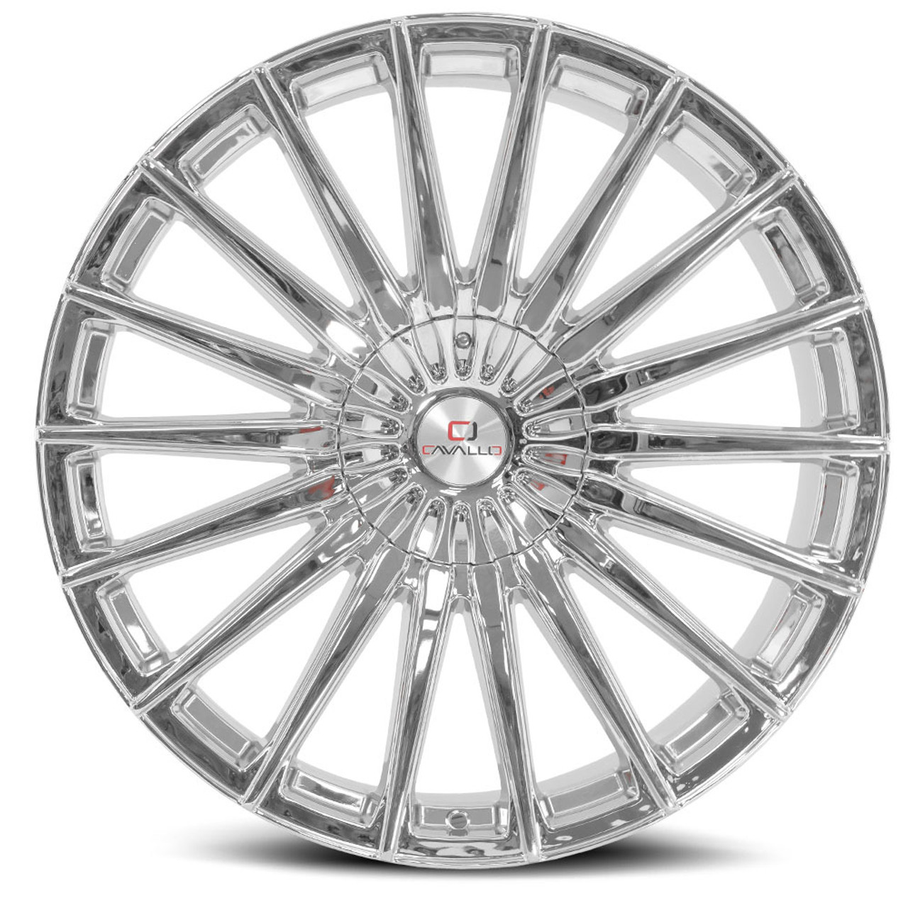 22" Cavallo CLV-34 Nano Chrome 22x8.5 Wheel 5x112 5x4.5 38mm Rim