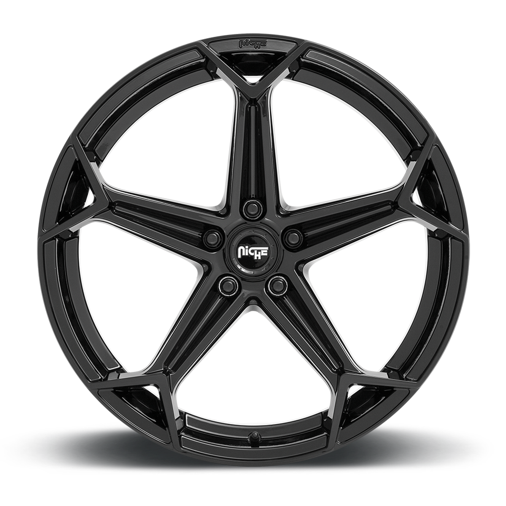 Niche 1PC N258 Arrow 20x10.5 5x120 Gloss Black Wheel 20" 35mm Rim