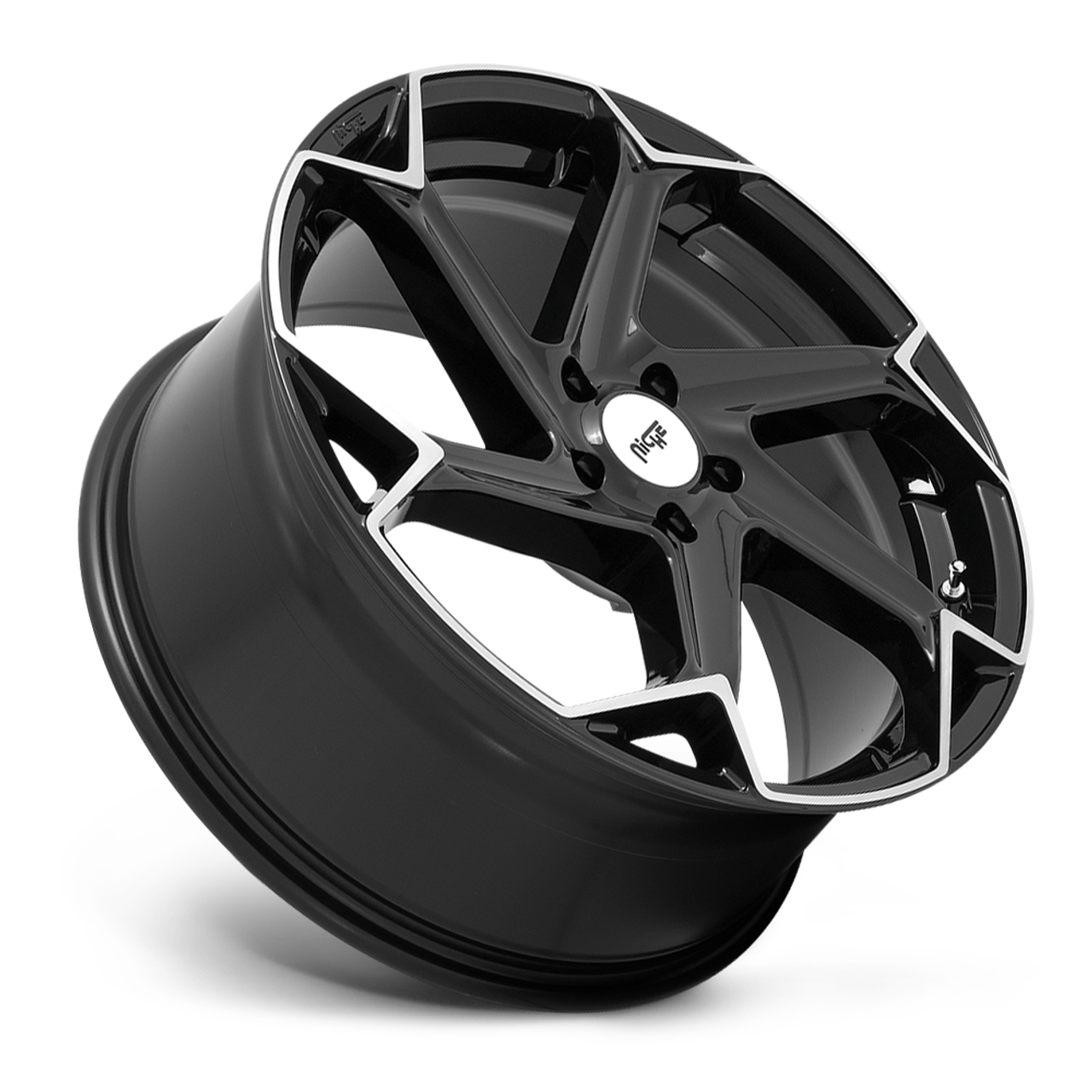 Niche 1PC M255 Flash 20x10.5 5x4.5 Gloss Black Brushed Wheel 20" 40mm Rim