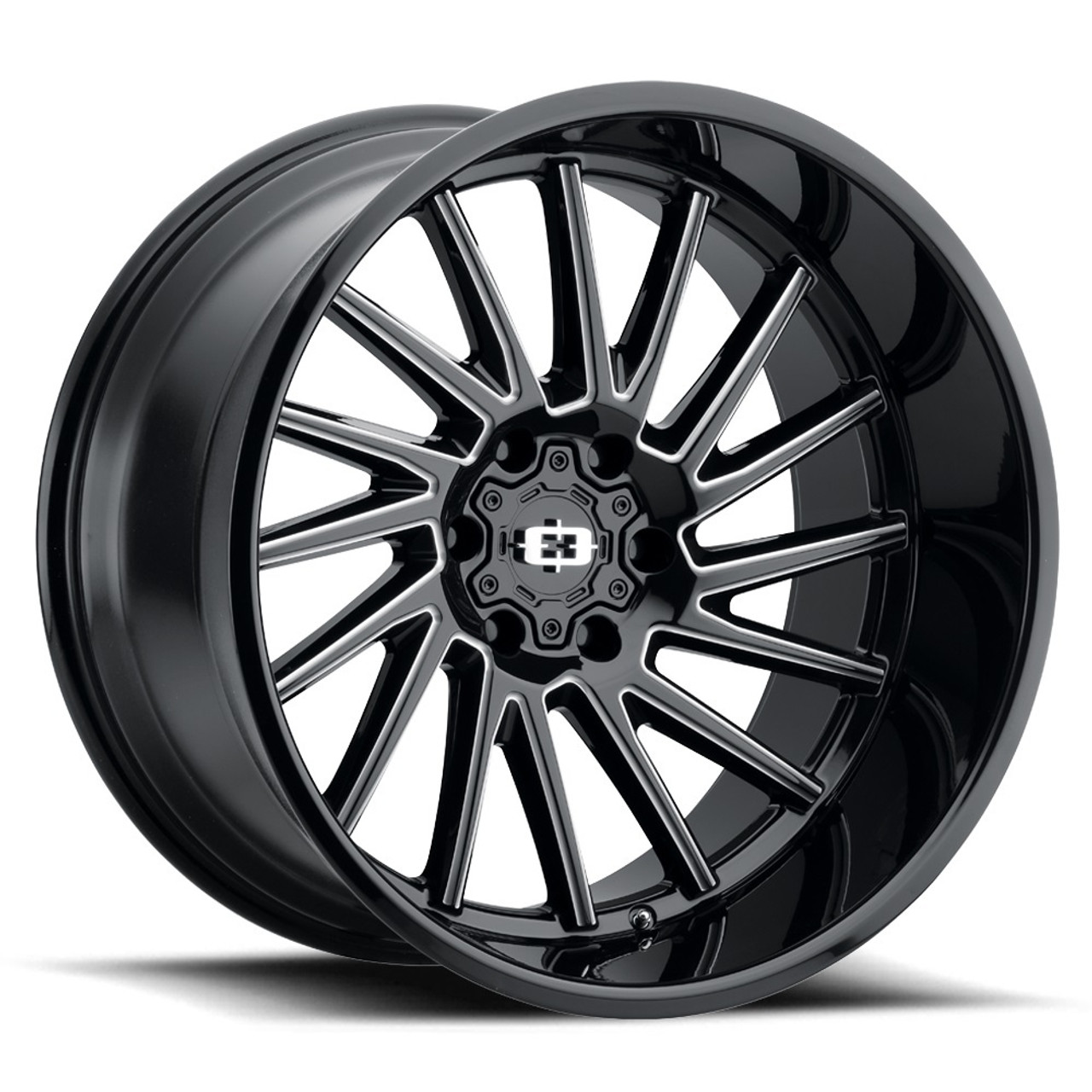 Set 4 22" Vision 306 Rapier Gloss Black Milled 22x10 Wheels 6x135 -19mm Rims