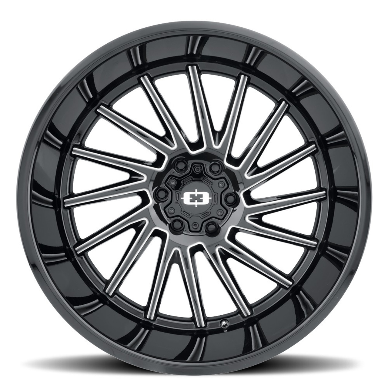 Set 4 22" Vision 306 Rapier Gloss Black Milled 22x10 Wheels 6x135 -19mm Rims