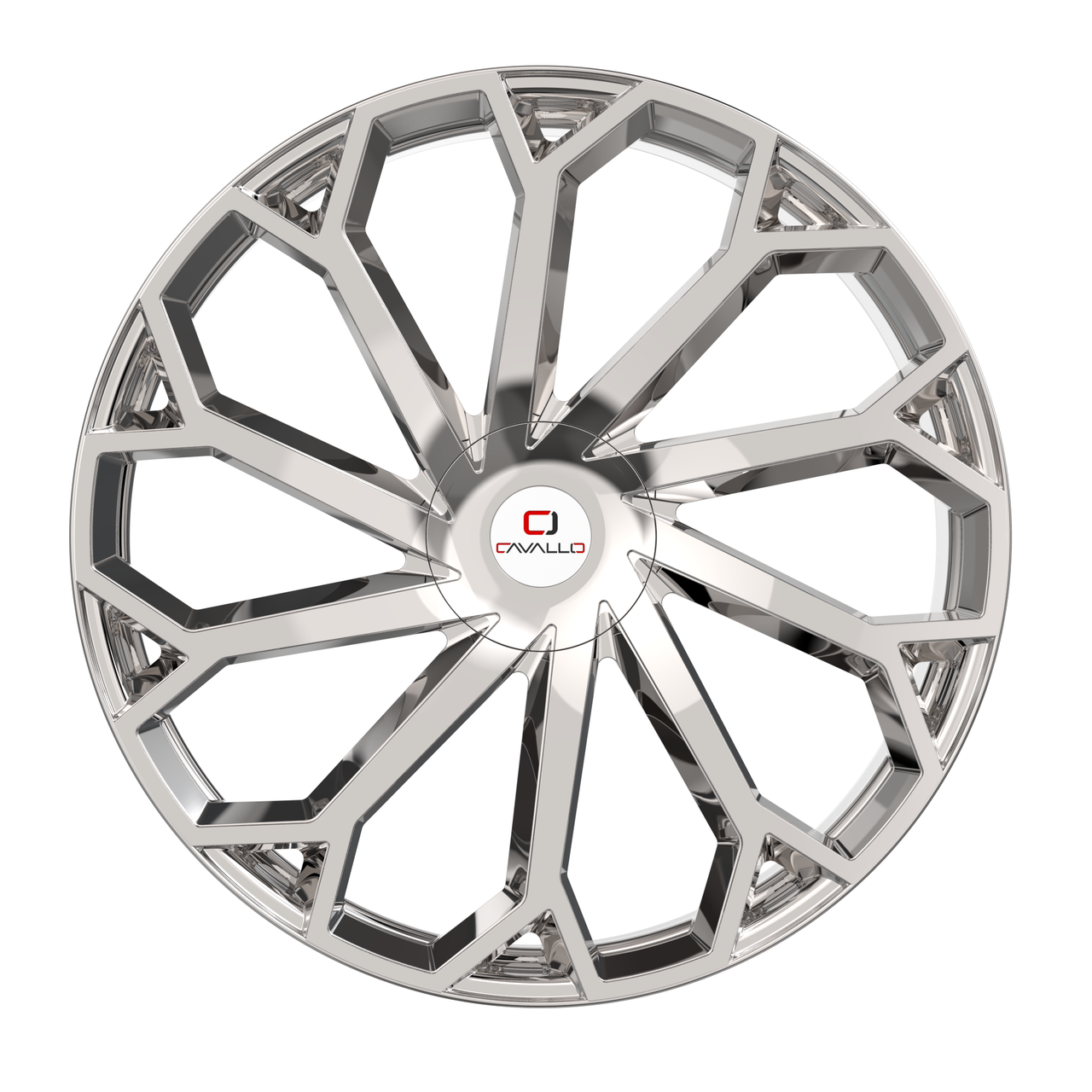 22" Cavallo CLV-51 Nano Chrome 22x8.5 Wheel 5x112 5x4.5 38mm Rim