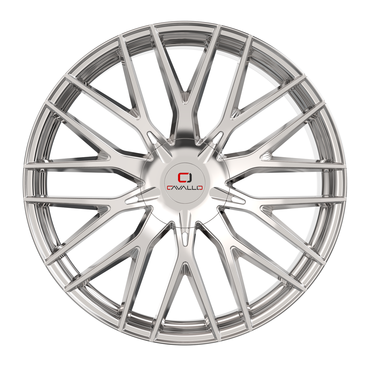 Set 4 20" Cavallo CLV-45 Nano Chrome 20x8.5 Wheels 5x112 5x4.5 35mm Rims