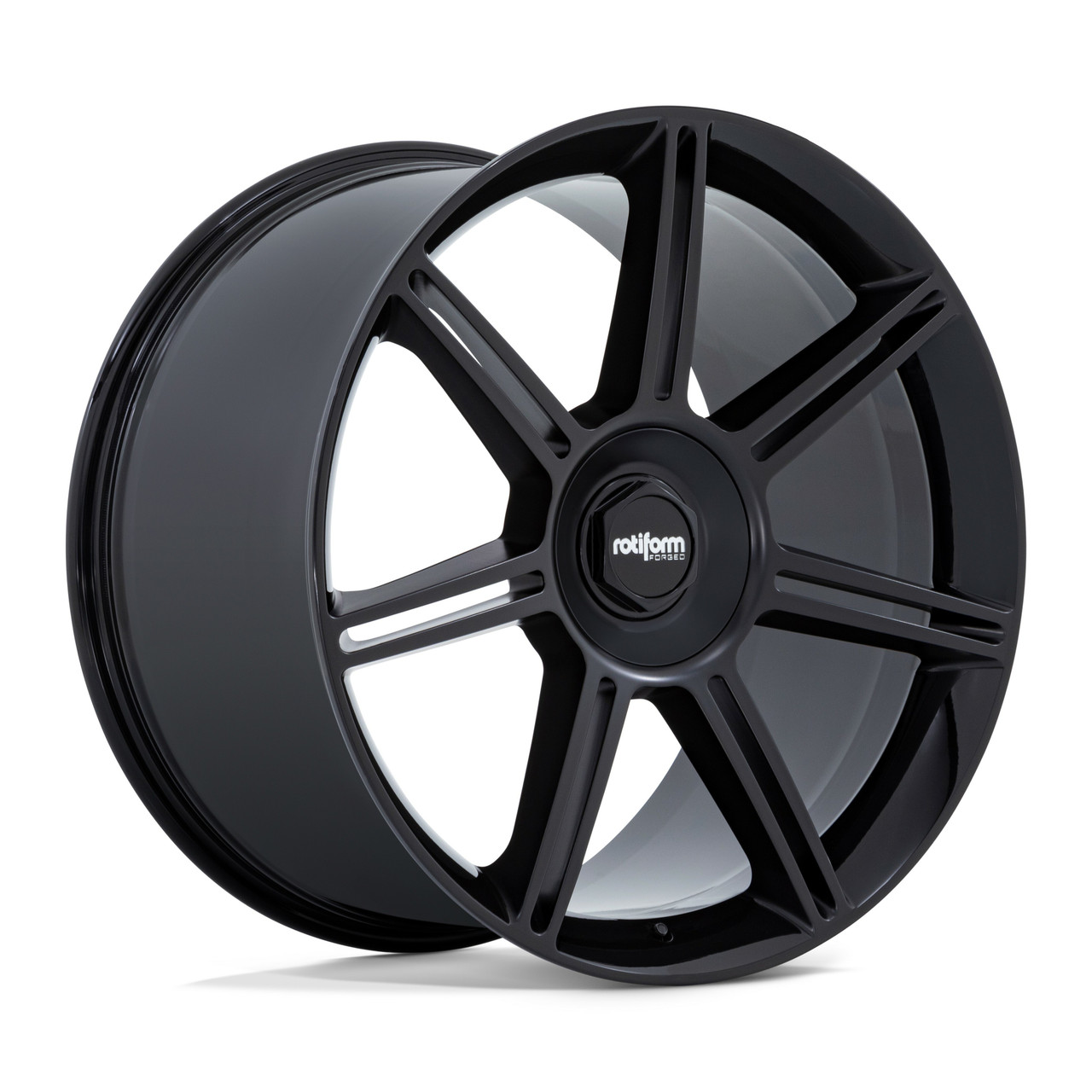 Rotiform  Fra 22x12 5x130 Gloss Black Matte Black Spokes Wheel 22" 60mm