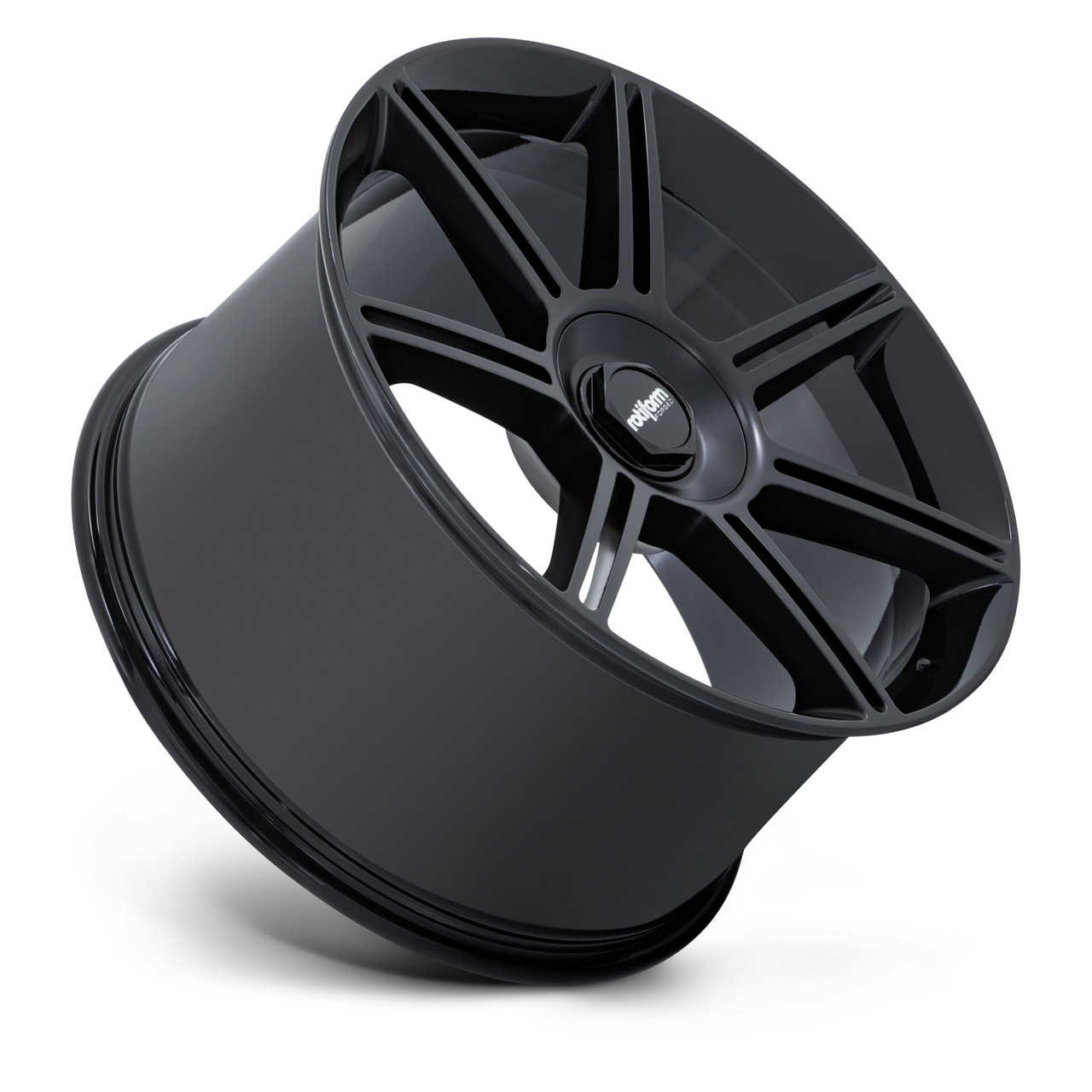 Rotiform  Fra 22x12 5x130 Gloss Black Matte Black Spokes Wheel 22" 60mm