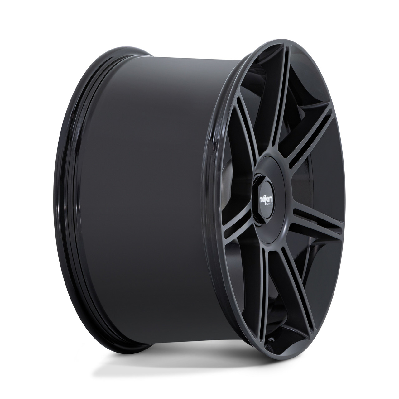 Rotiform  Fra 22x12 5x130 Gloss Black Matte Black Spokes Wheel 22" 60mm