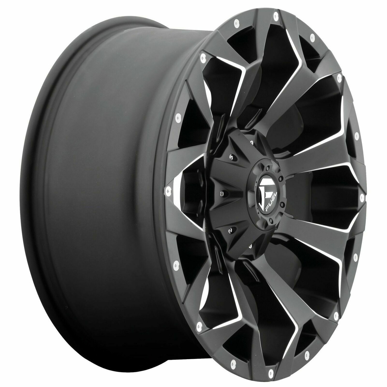 17" Fuel 1PC D546 Assault 17x8.5 5x4.25 5x5 Matte Black Milled Wheel 25mm Rim