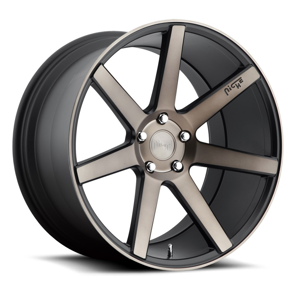 20" Niche 1PC M150 Verona 20x10.5 Matte Black Machined 5x112 Wheel 27mm Rim