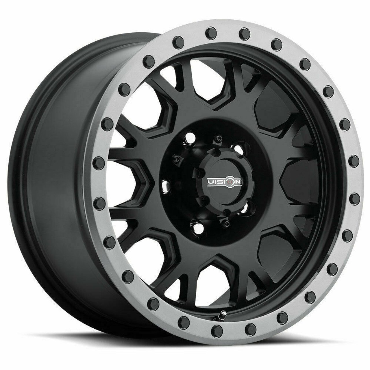 20" Vision GV8 Invader 20x10 Matte Black Anthracite Lip 5x150 Wheel -25mm Rim