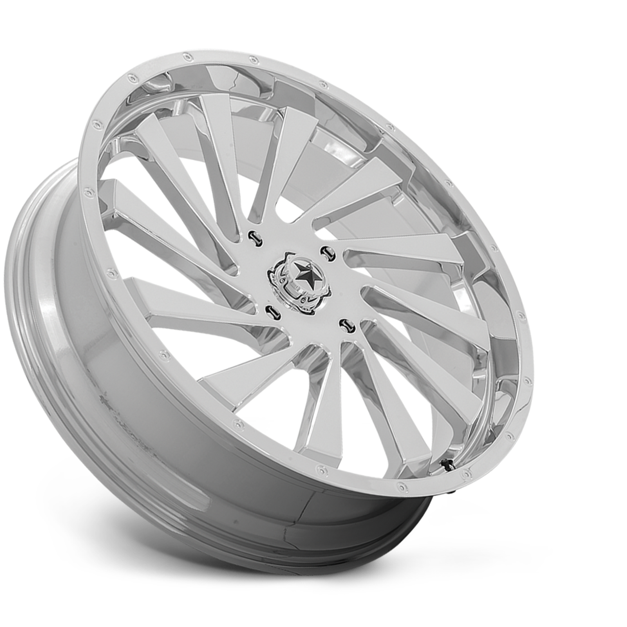 MSA Offroad Wheels M46 Blade 24x7 4x137 Chrome Wheel 24" 0mm Rim