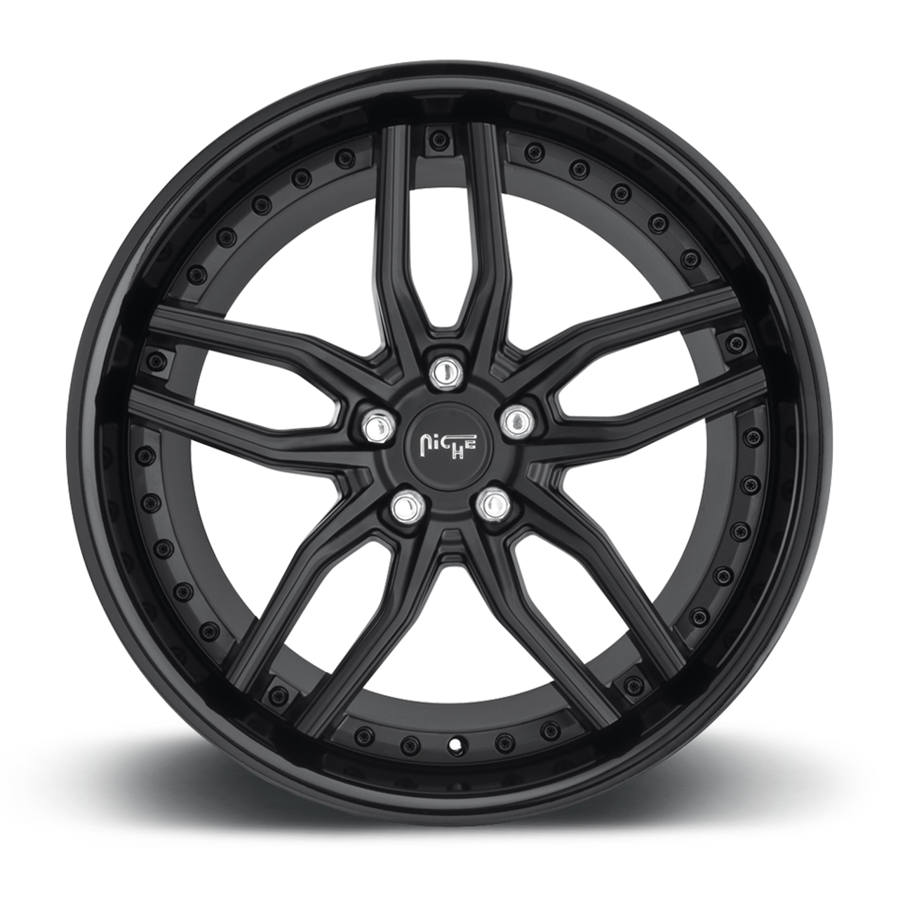 Niche 1PC M194 Methos 20x10 5x4.5 Gloss Black Matte Black Wheel 20" 40mm Rim