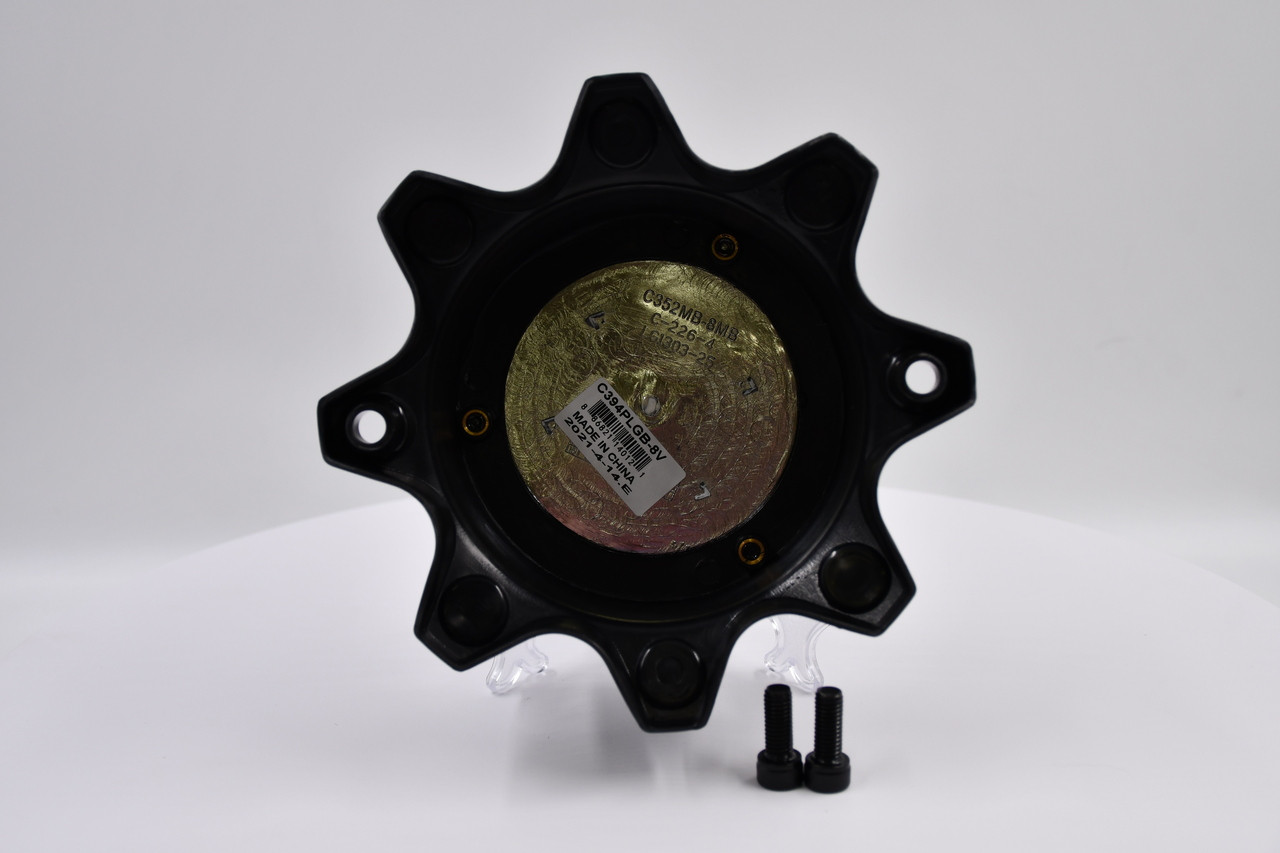 Vision 394 395 397 399 Gloss Black Wheel 8 Lug Center Cap Hub Cap C394PLGB-8V
