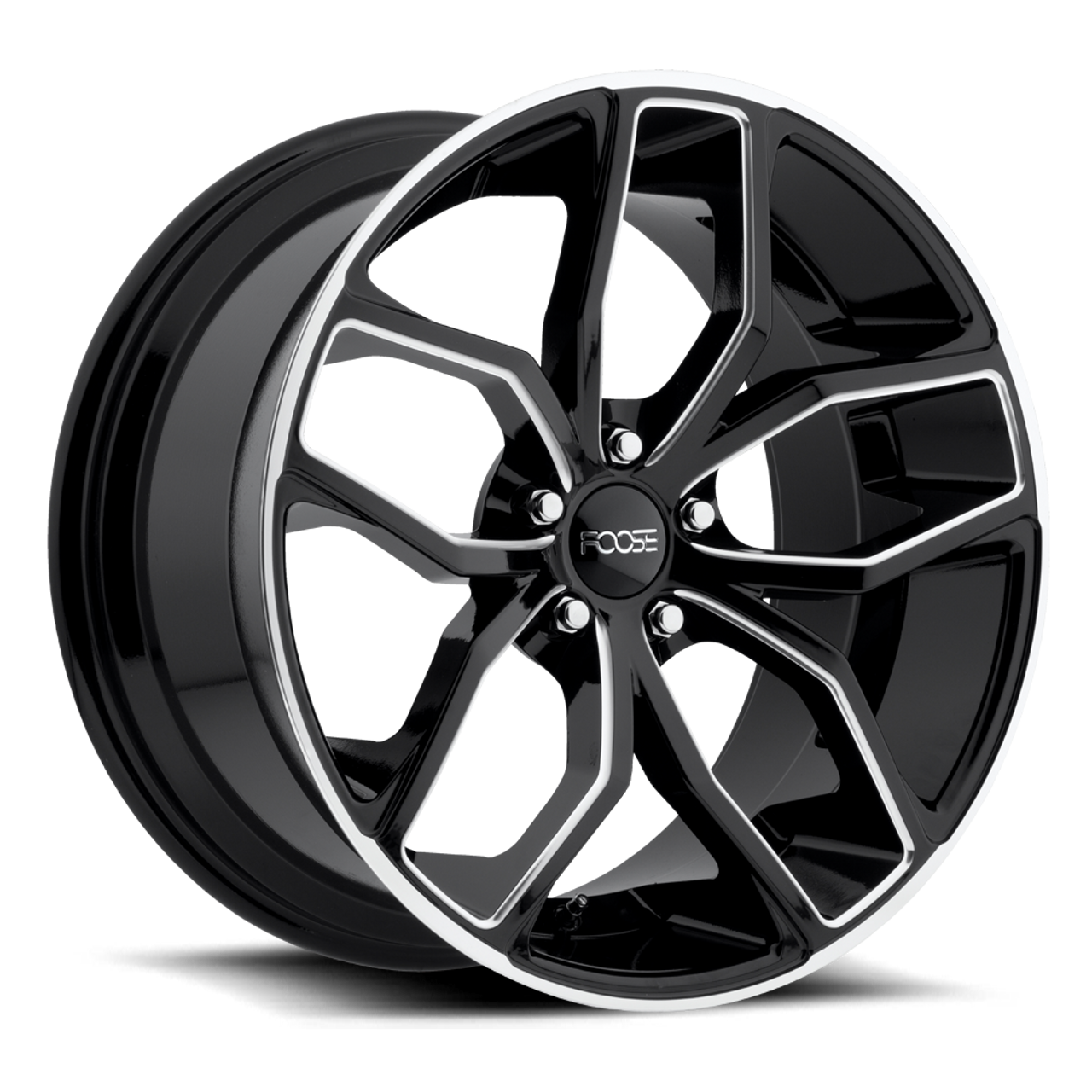 20" Foose 1PC F150 Outcast 20x10 5x120 Gloss Black Milled Wheel 40mm Rim