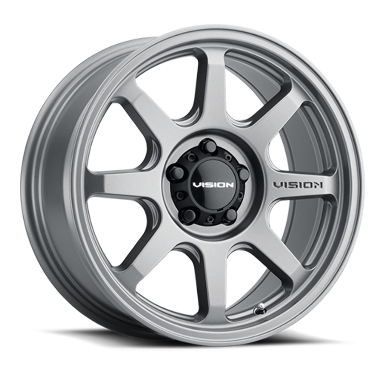 Set 4 20" Vision Off Road 351 Flow Satin Grey 20x9 Wheels 8x6.5 12mm Rim For GMC