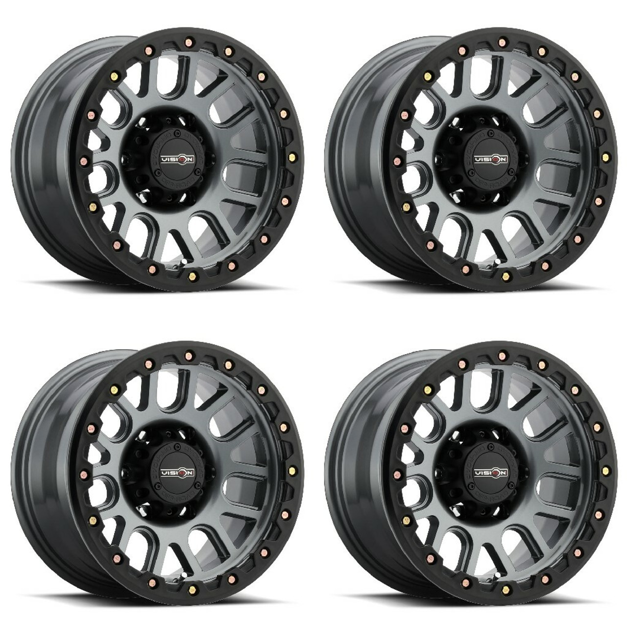 Set 4 18" Vision Off Road 111 Nemesis Anthracite 18x9 Wheels 6x135 11mm Rims