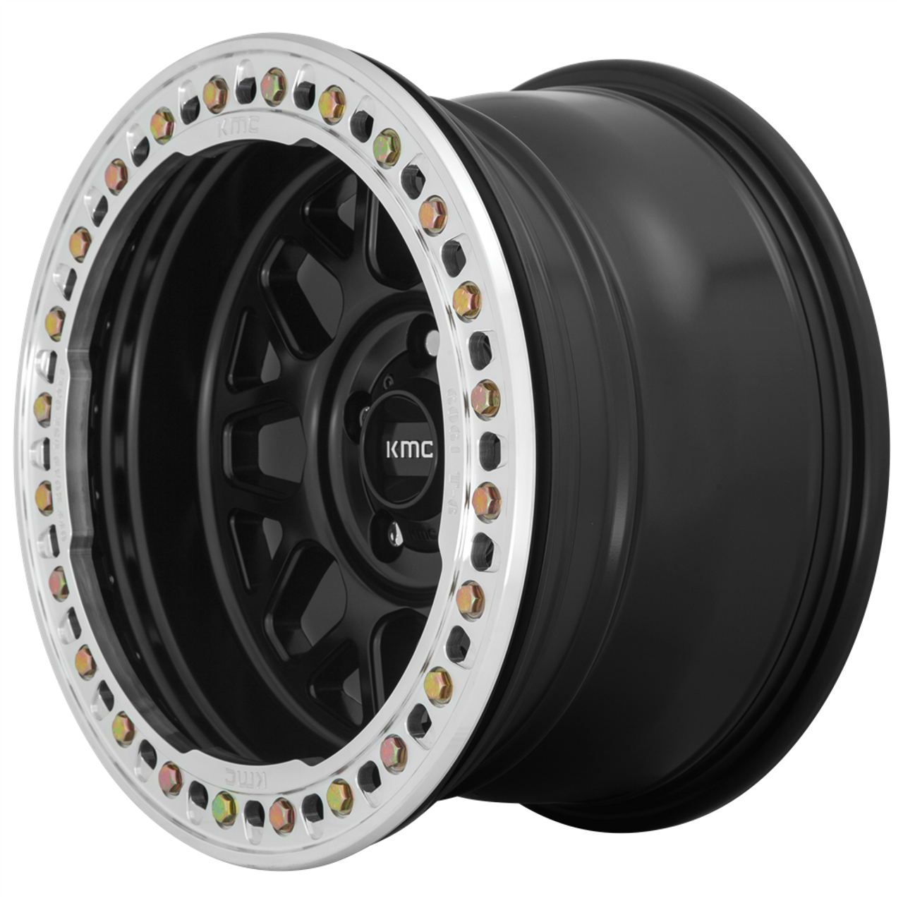 KMC KM235 Grenade Crawl Beadlock 20x10 5x5.0 Satin Black Wheel 20" -48mm Rim