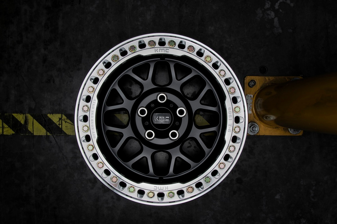 KMC KM235 Grenade Crawl Beadlock 20x10 5x5.0 Satin Black Wheel 20" -48mm Rim