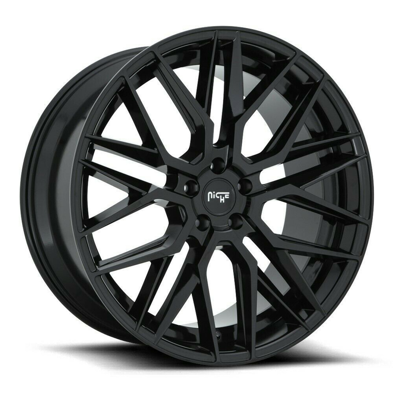 Niche 1PC M224 Gamma 22x9 5x115 Gloss Black Wheel 22" 15mm Rim