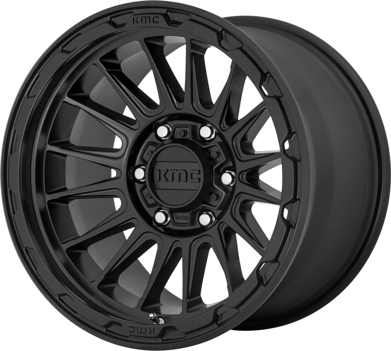 KMC KM542 Impact 17x9 6x5.5 Satin Black Wheel 17" -12mm Rim