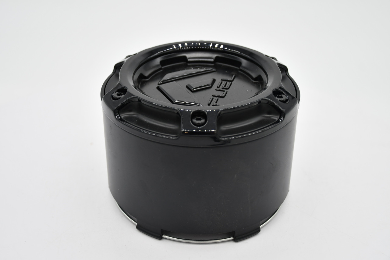 Fuel 8x170 Matte Black Gloss Black Logo Snap In Wheel Center Cap 1005-49TGBLD