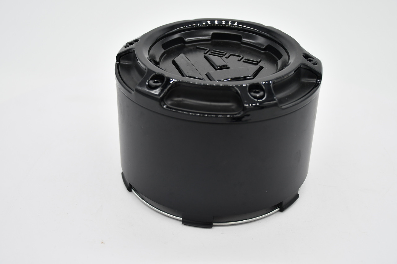 Fuel 8x170 Matte Black Gloss Black Logo Snap In Wheel Center Cap 1005-49TGBLD