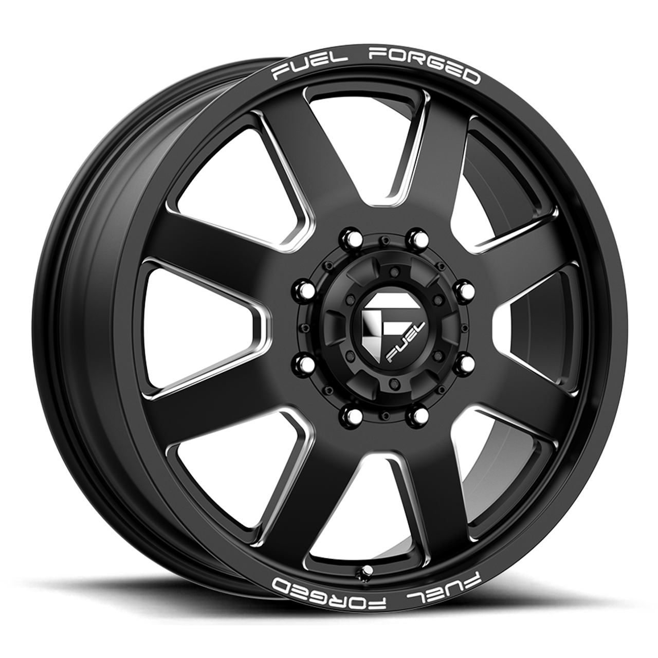 Fuel Mono DE09 FF09D 24x8.25 8x200 Matte Black Milled Wheel 24" 105mm Rim