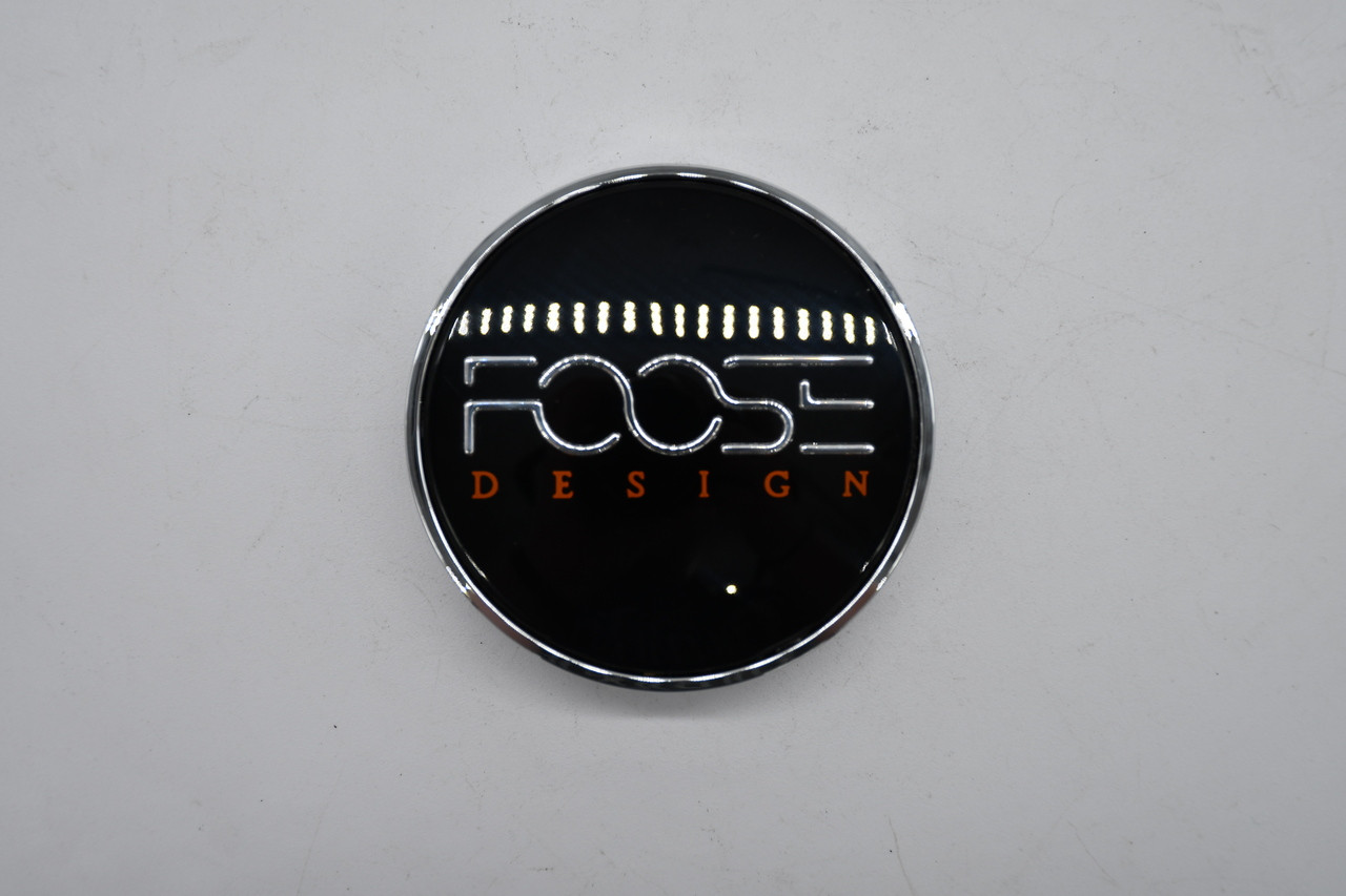 Foose Gloss Black Gloss Logo Wheel Center Cap Hub Cap 1002-54 3"